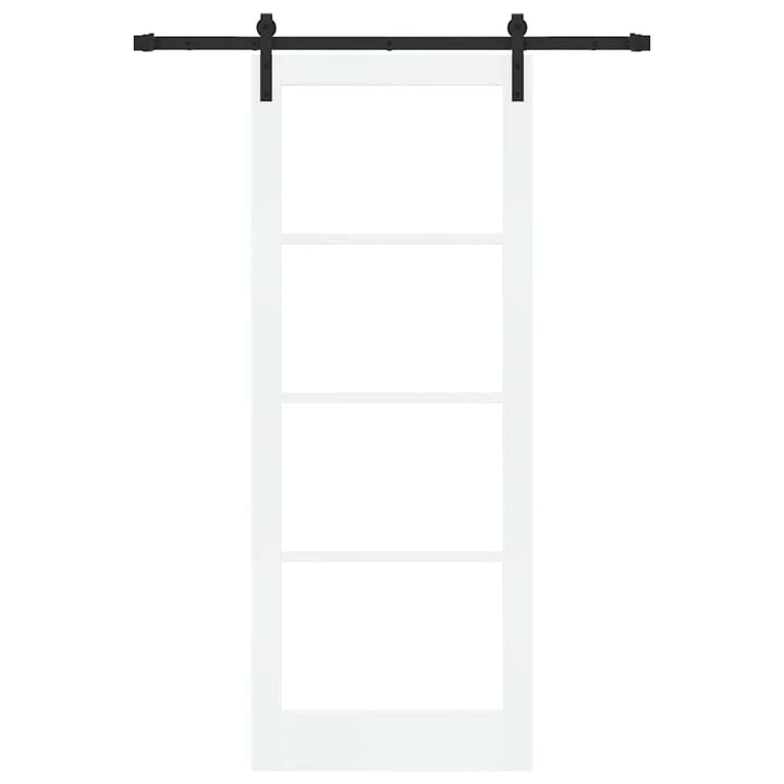 Skydedør ORKDAL Hvid 83 x 211 cm Massivt fyrretræ og glas