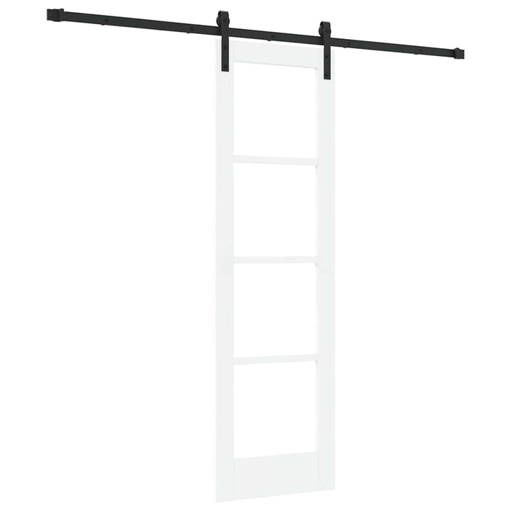 Skydedør ORKDAL Hvid 61 x 198,5 cm Massivt fyrretræ og glas