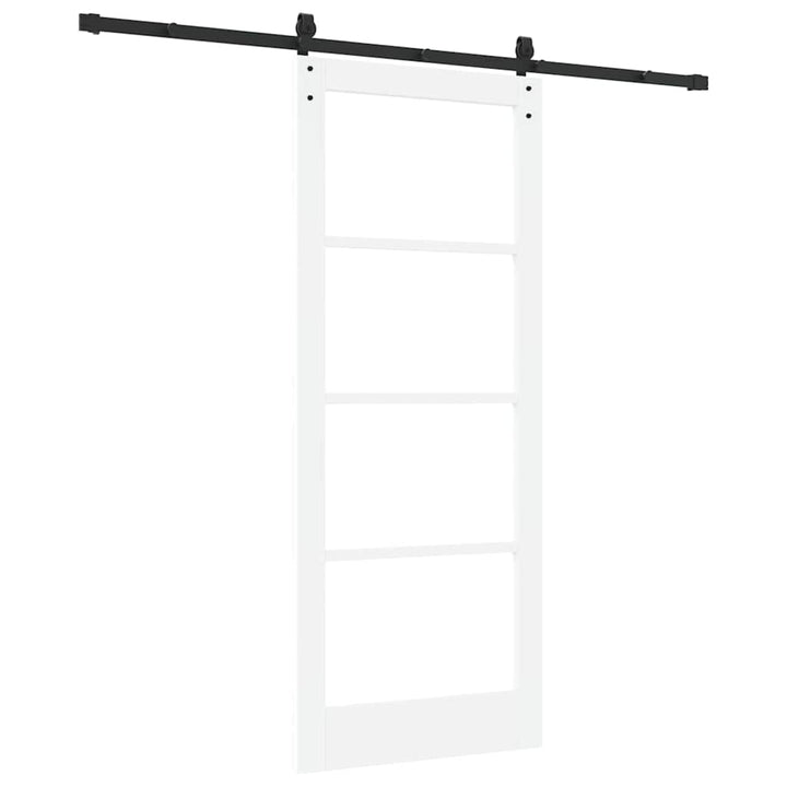 Skydedør ORKDAL Hvid 83 x 202 cm Massivt fyrretræ og glas
