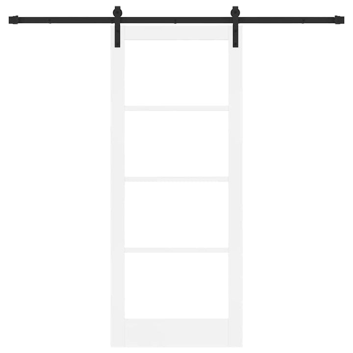 Skydedør ORKDAL Hvid 83 x 202 cm Massivt fyrretræ og glas