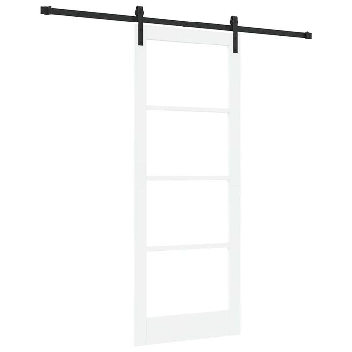 Skydedør ORKDAL Hvid 83 x 211 cm Massivt fyrretræ og glas