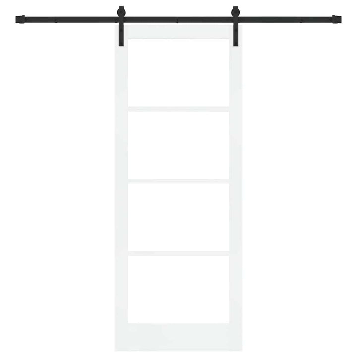 Skydedør ORKDAL Hvid 83 x 211 cm Massivt fyrretræ og glas