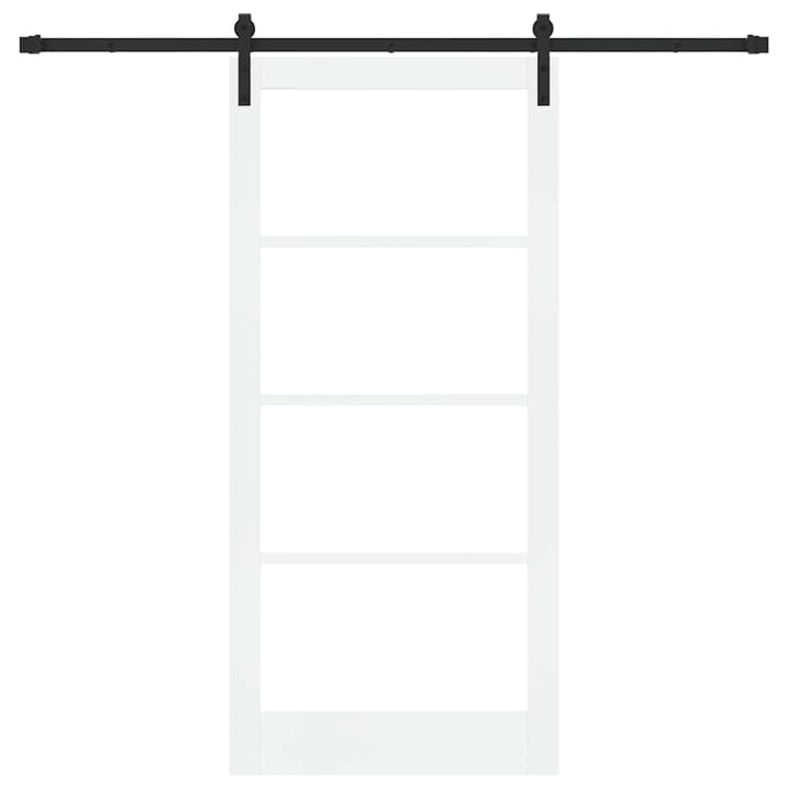 Skydedør ORKDAL Hvid 93 x 202 cm Massivt fyrretræ og glas