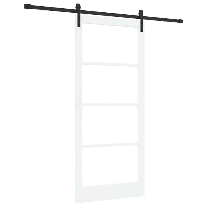 Skydedør ORKDAL Hvid 93 x 211 cm Massivt fyrretræ og glas