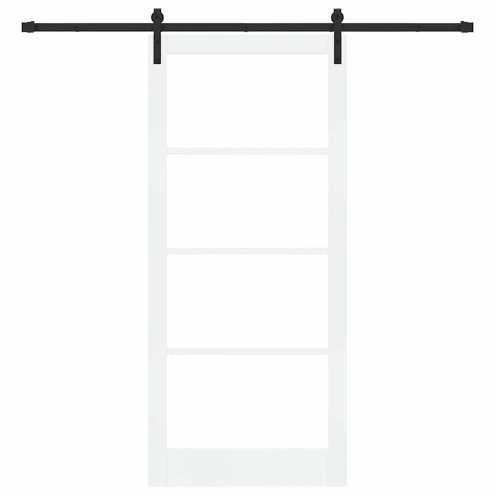 Skydedør ORKDAL Hvid 93 x 211 cm Massivt fyrretræ og glas