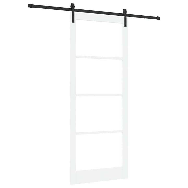 Skydedør ORKDAL Hvid 93 x 232 cm Massivt fyrretræ og glas