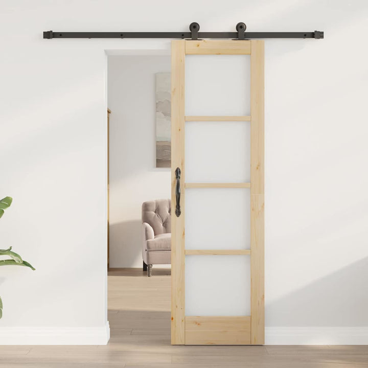 Skydedør ORKDAL Naturlig og sort 61 x 198,5 cm