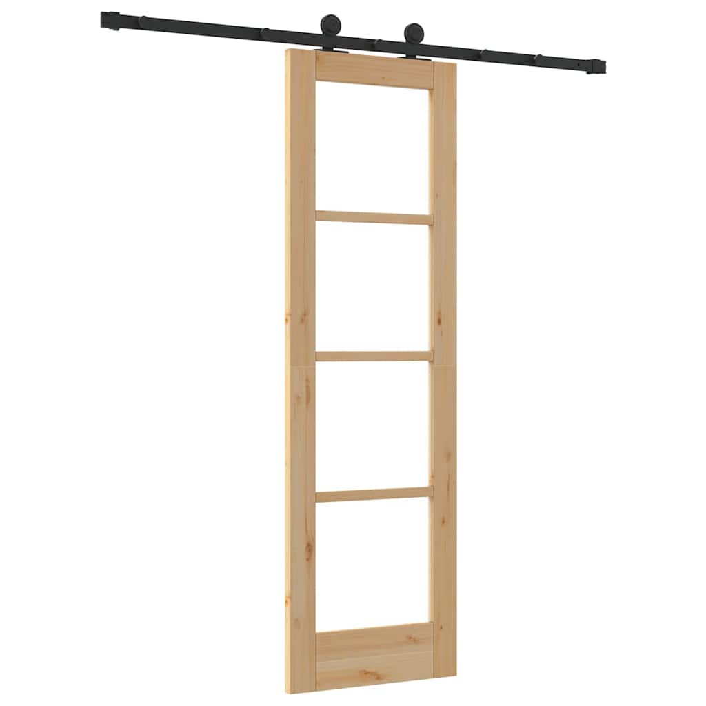 Skydedør ORKDAL Naturlig og sort 61 x 198,5 cm