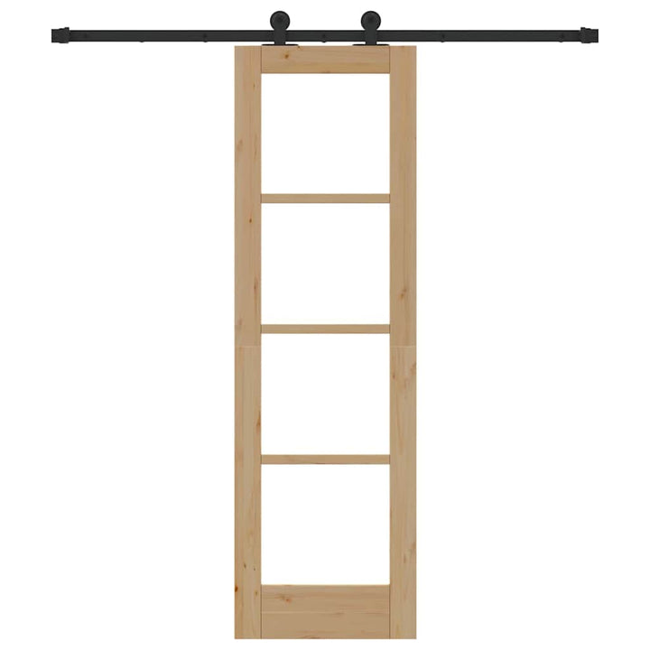 Skydedør ORKDAL Naturlig og sort 61 x 198,5 cm
