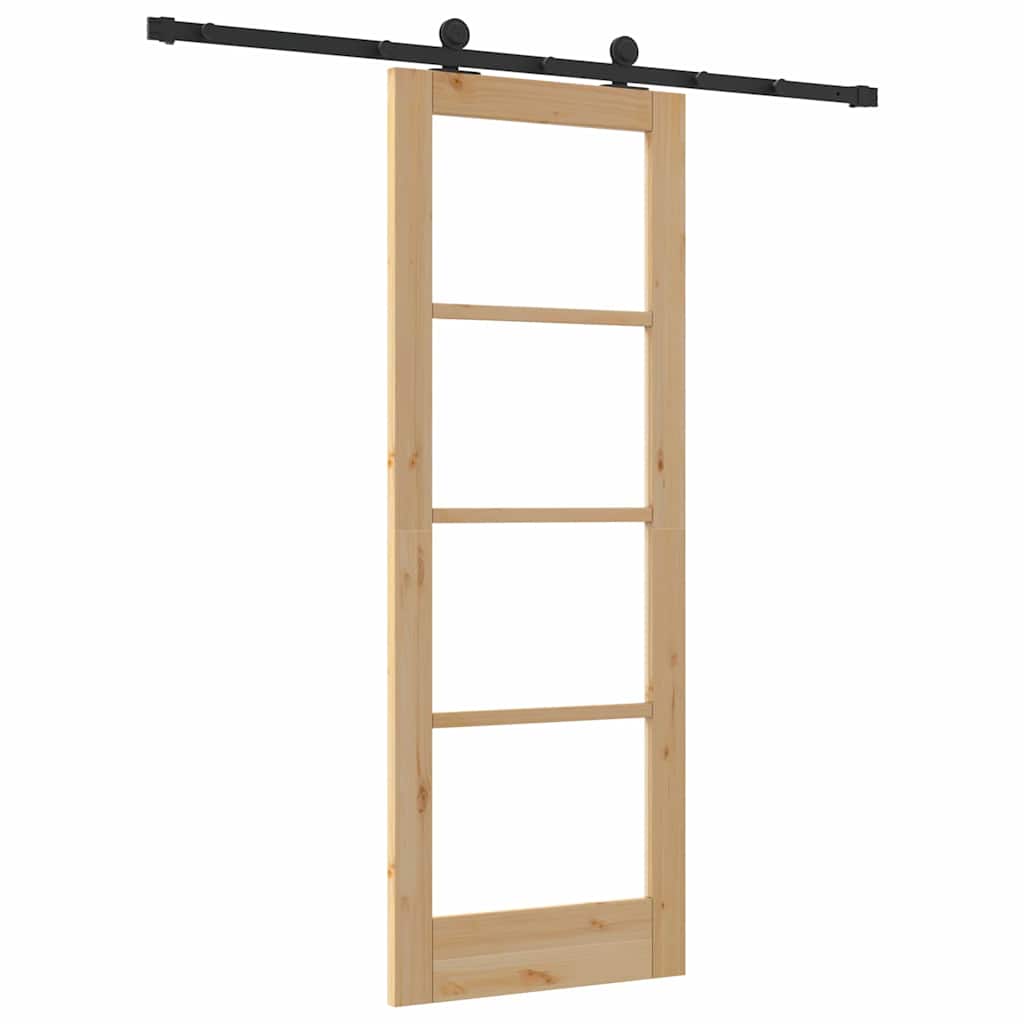 Skydedør ORKDAL Naturlig og sort 73,5 x 198,5 cm