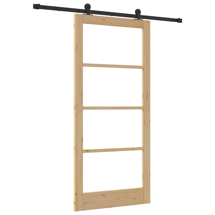 Skydedør ORKDAL Naturlig og sort 93 x 202 cm