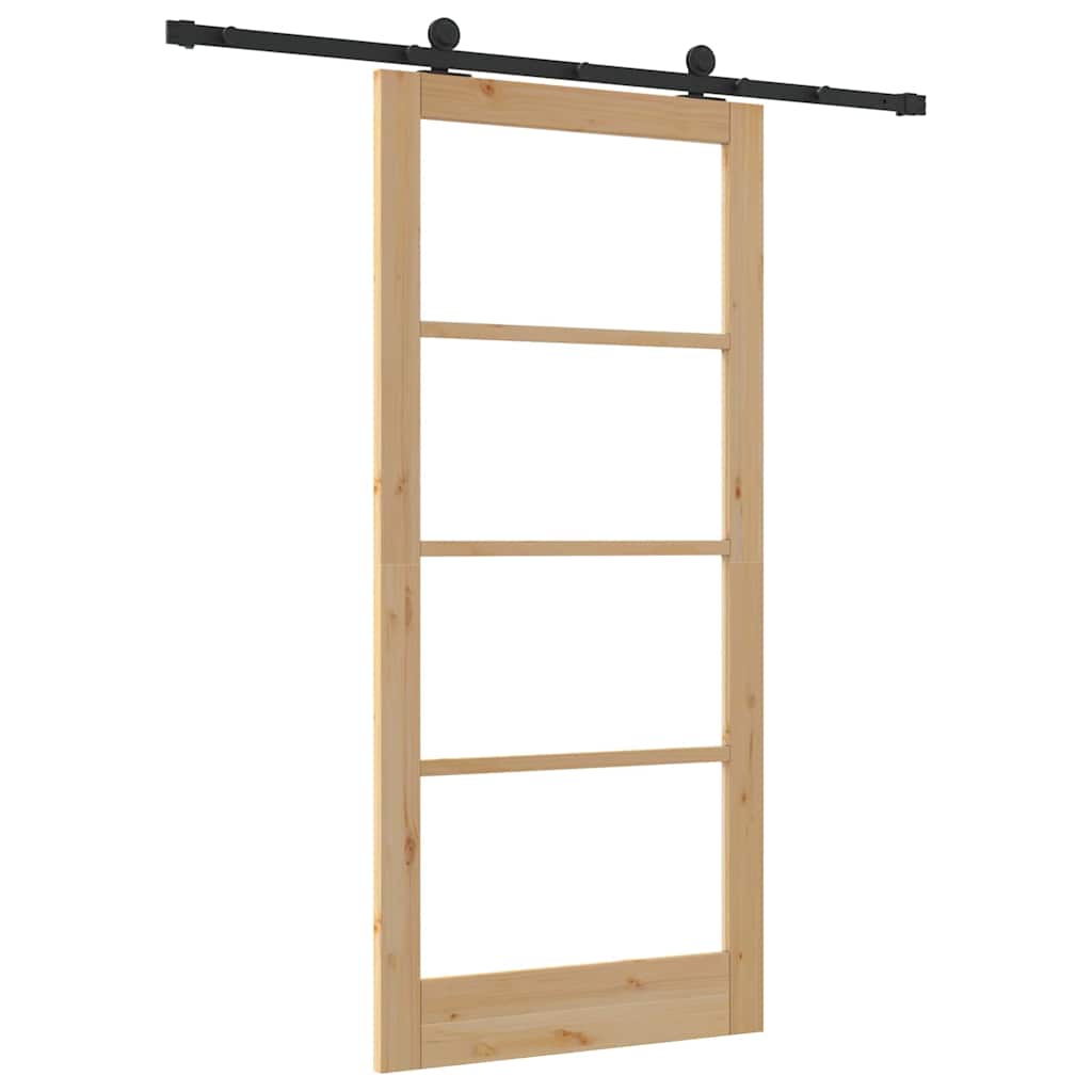 Skydedør ORKDAL Naturlig og sort 93 x 202 cm