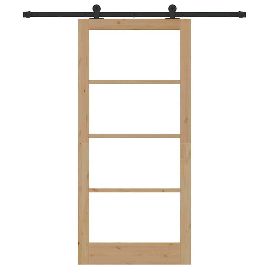 Skydedør ORKDAL Naturlig og sort 93 x 202 cm