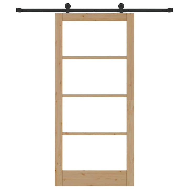 Skydedør ORKDAL Naturlig og sort 93 x 202 cm