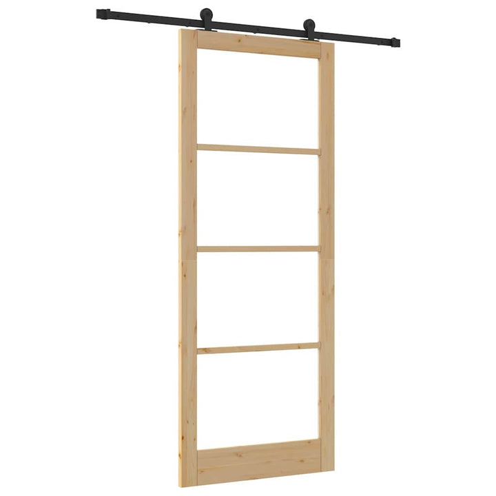 Skydedør ORKDAL Naturlig og sort 93 x 232 cm
