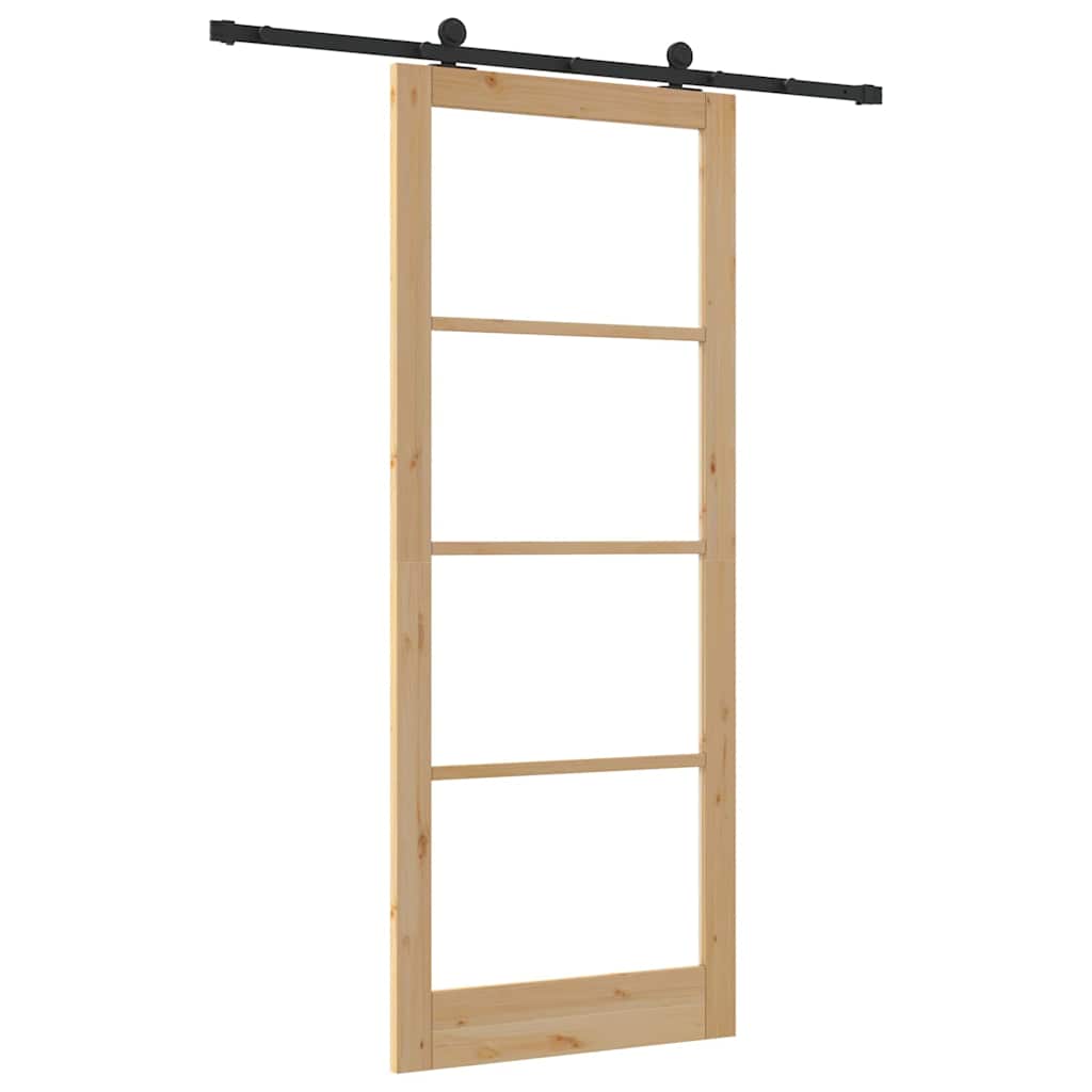 Skydedør ORKDAL Naturlig og sort 93 x 232 cm