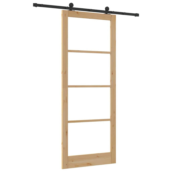 Skydedør ORKDAL Naturlig og sort 93 x 232 cm
