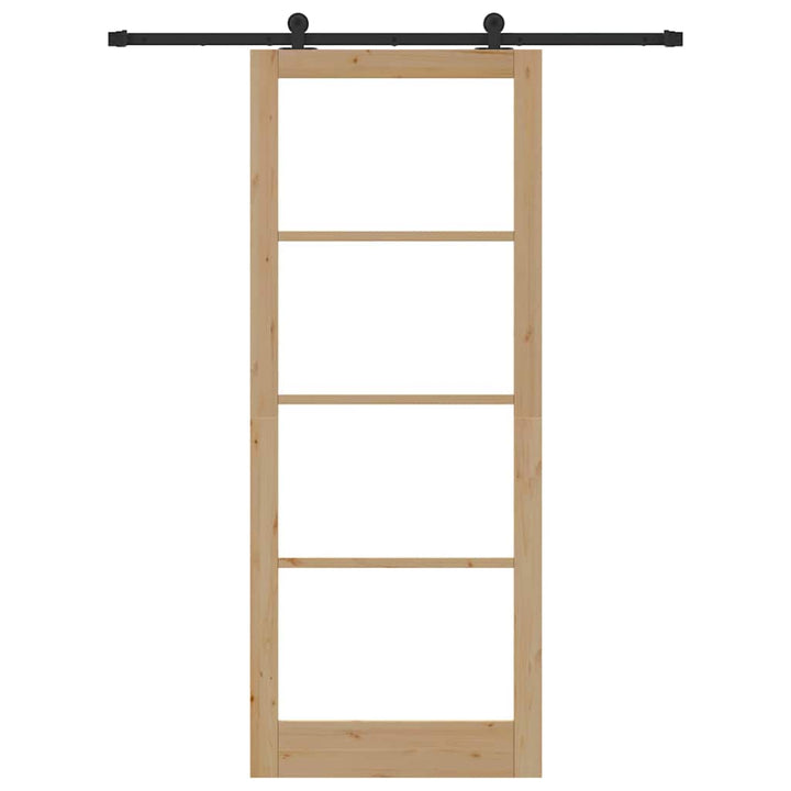 Skydedør ORKDAL Naturlig og sort 93 x 232 cm