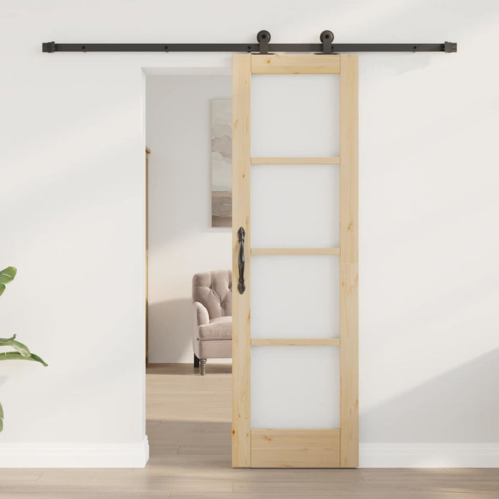 Skydedør ORKDAL Naturlig og sort 61 x 198,5 cm