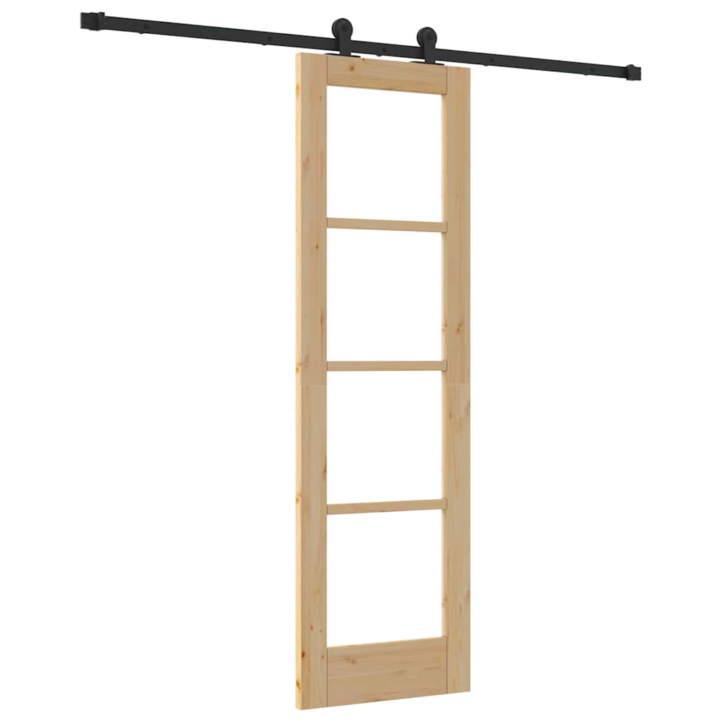 Skydedør ORKDAL Naturlig og sort 61 x 198,5 cm