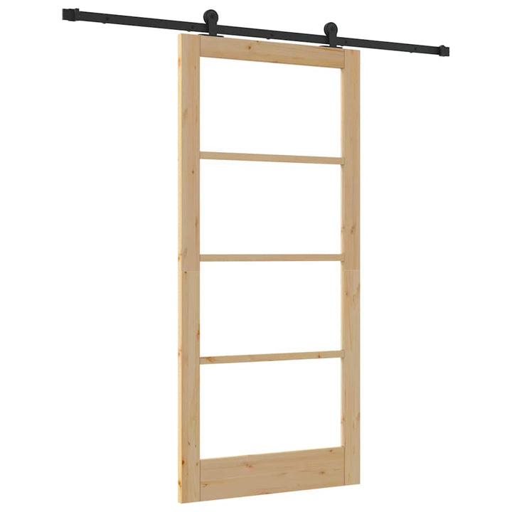 Skydedør ORKDAL Naturlig og sort 93 x 202 cm