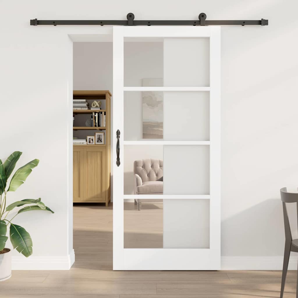 Skydedør ORKDAL Hvid og sort 93 x 211 cm