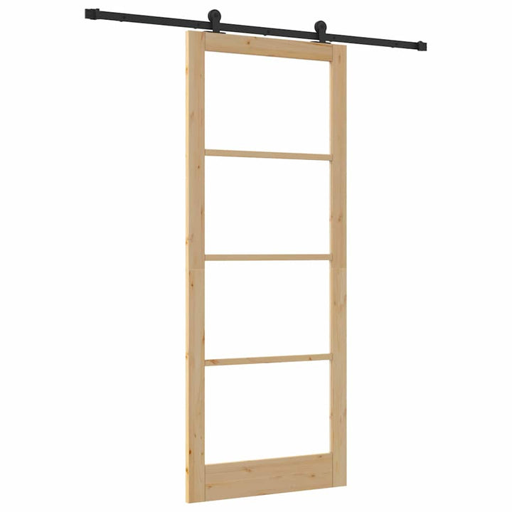 Skydedør ORKDAL Naturlig og sort 93 x 232 cm