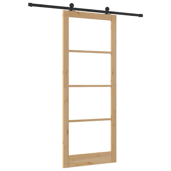 Skydedør ORKDAL Naturlig og sort 93 x 232 cm
