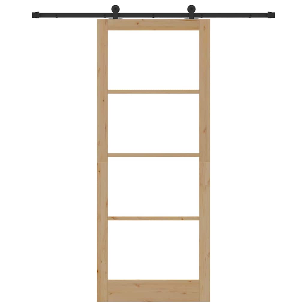 Skydedør ORKDAL Naturlig og sort 93 x 232 cm
