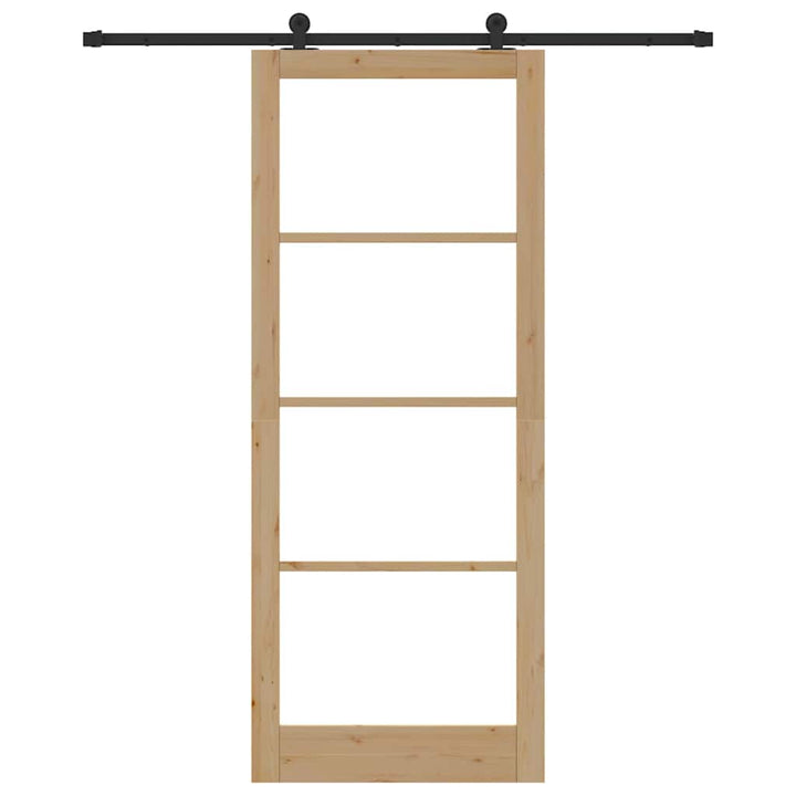 Skydedør ORKDAL Naturlig og sort 93 x 232 cm