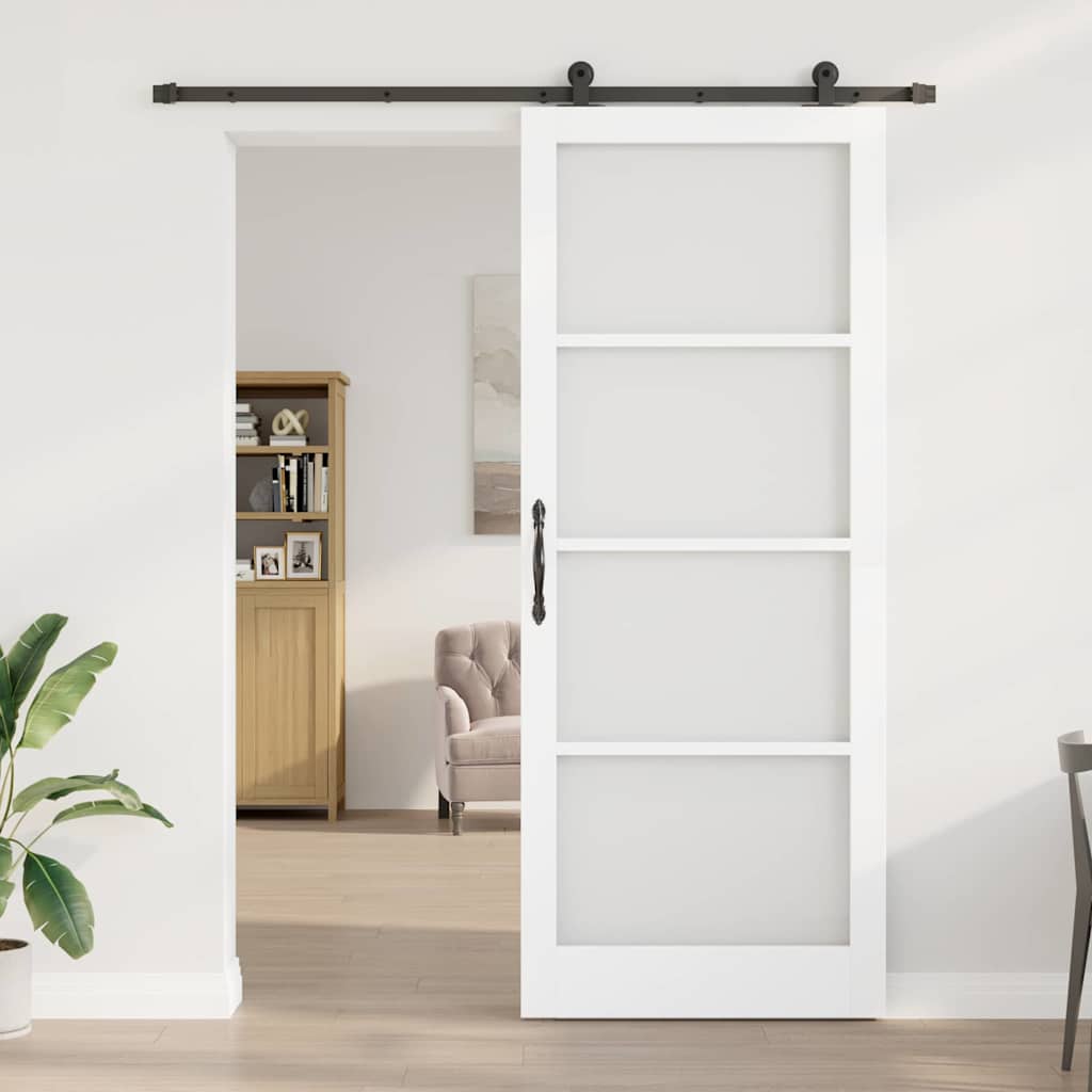 Skydedør ORKDAL Hvid og sort 93 x 232 cm