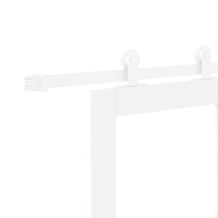 Skydedør ORKDAL 61 x 198,5 cm Massivt fyrretræ og glas Hvid