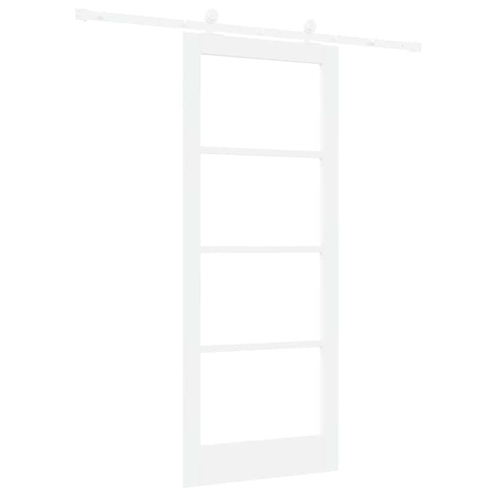 Skydedør ORKDAL Hvid 83 x 202 cm Massivt fyrretræ og glas