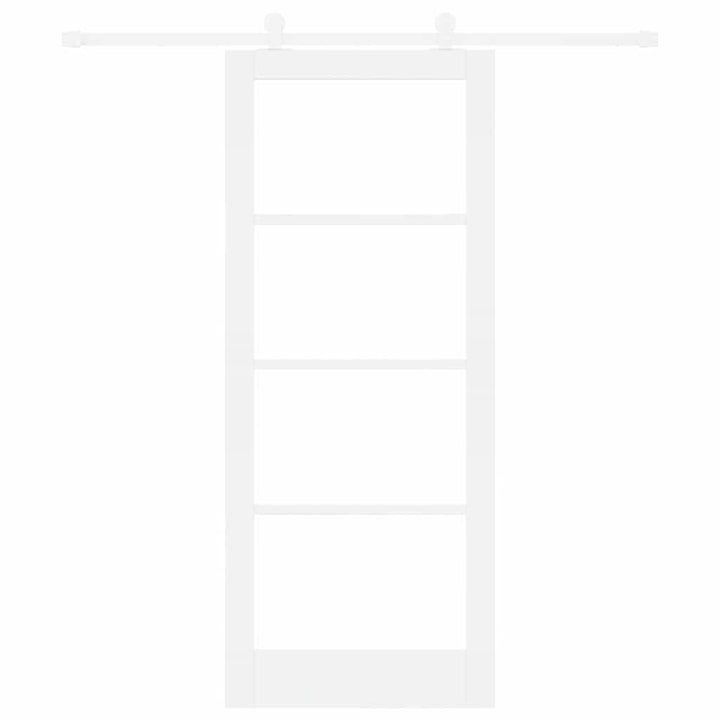 Skydedør ORKDAL Hvid 83 x 202 cm Massivt fyrretræ og glas