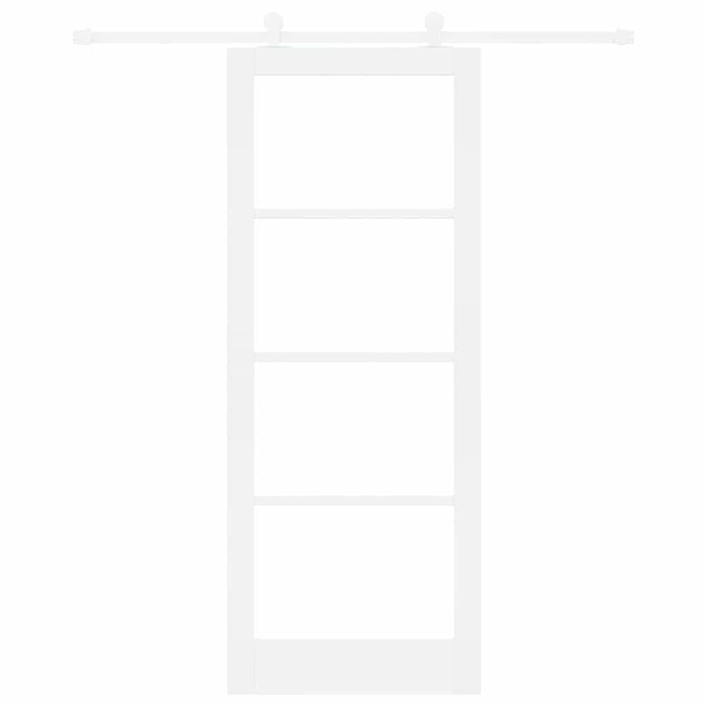 Skydedør ORKDAL Hvid 83 x 211 cm Massivt fyrretræ og glas