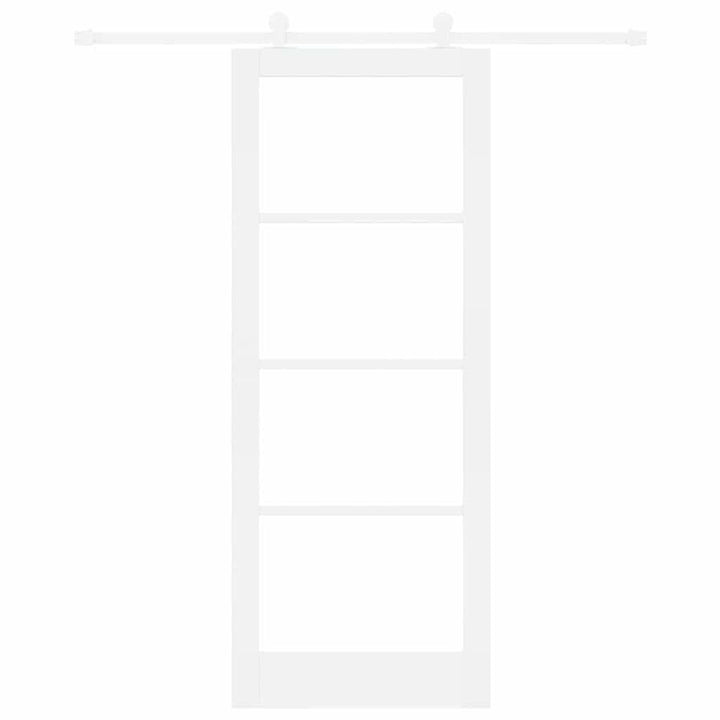 Skydedør ORKDAL Hvid 83 x 211 cm Massivt fyrretræ og glas