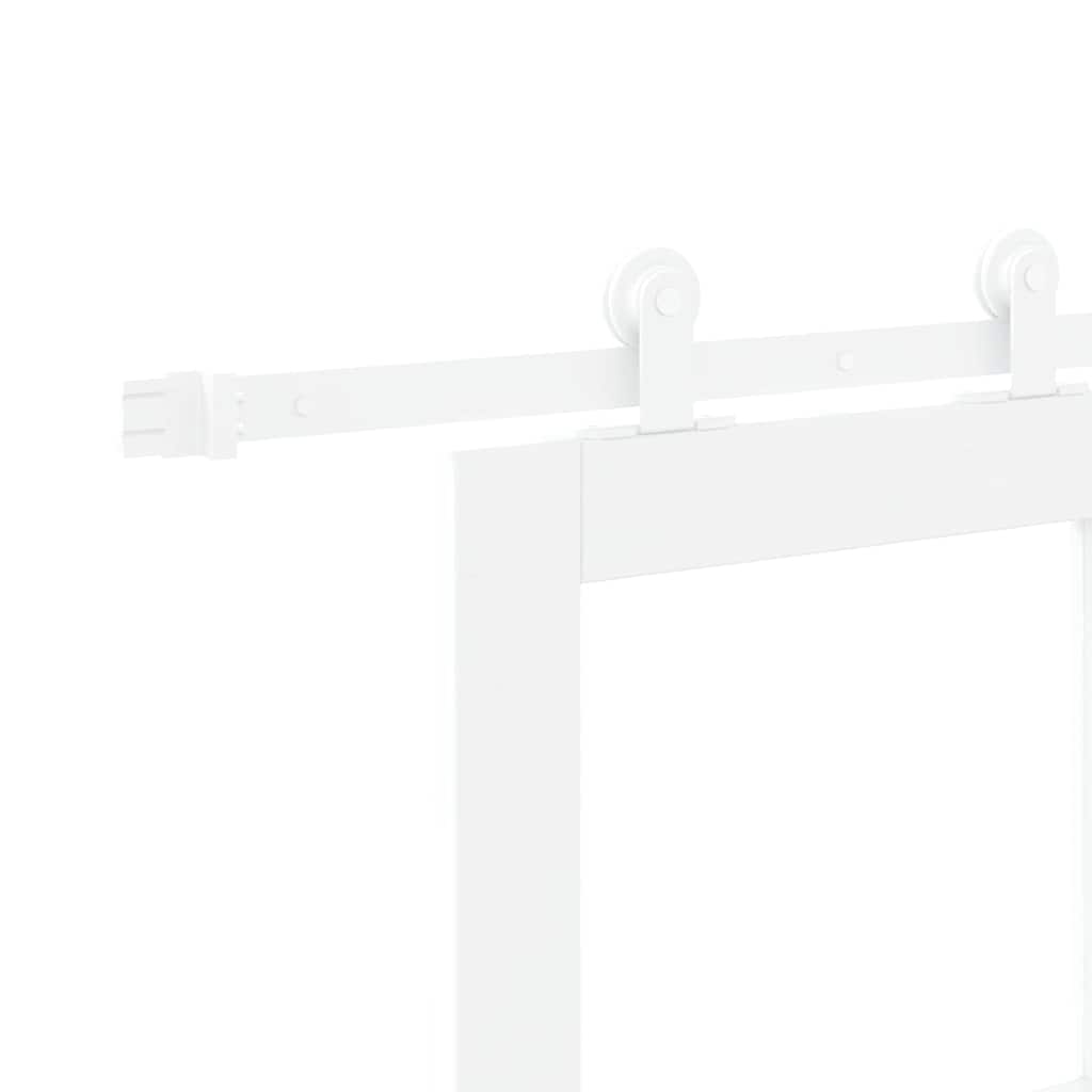 Skydedør ORKDAL Hvid 93 x 202 cm Massivt fyrretræ og glas