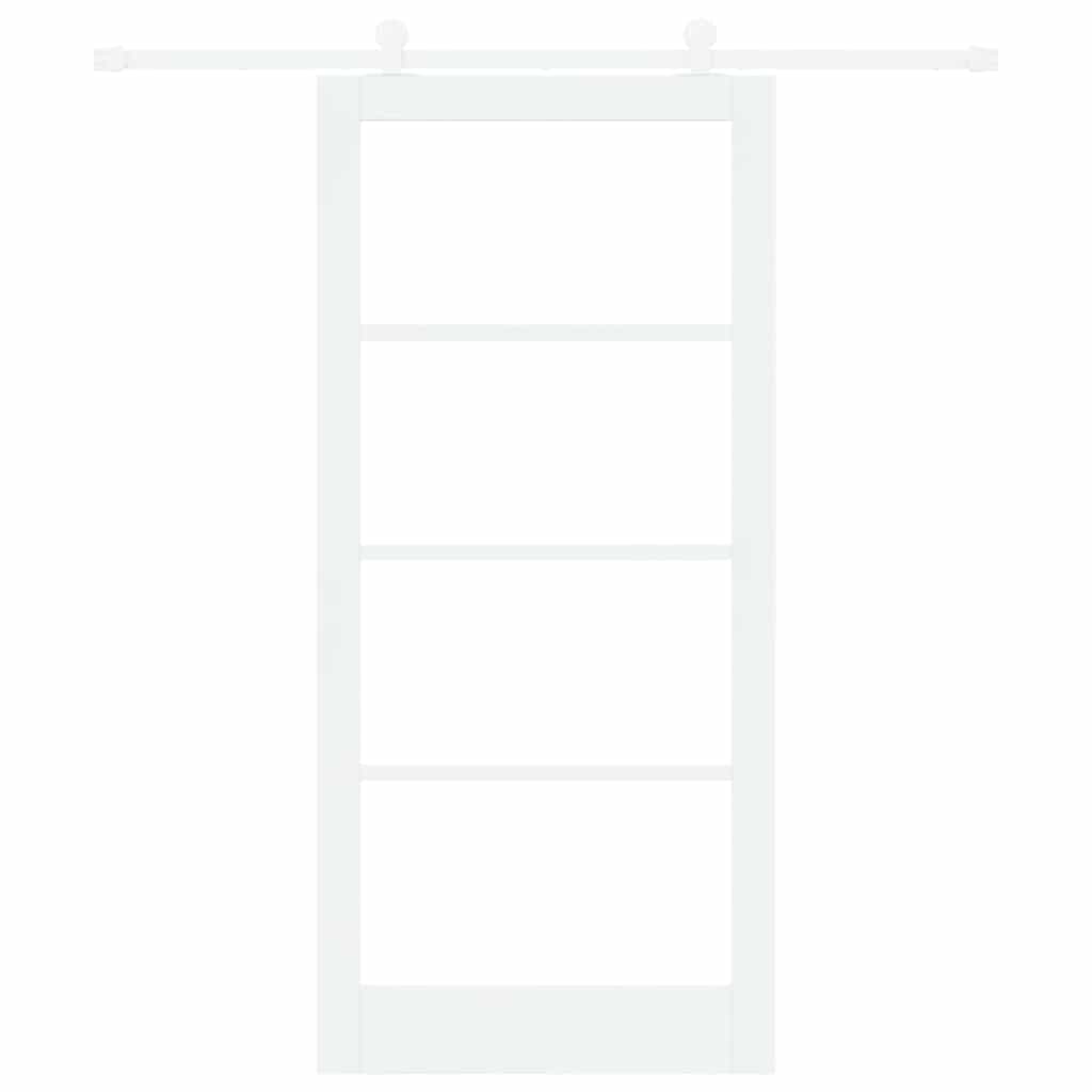 Skydedør ORKDAL Hvid 93 x 202 cm Massivt fyrretræ og glas