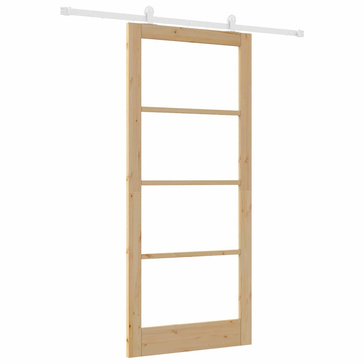 Skydedør ORKDAL 93 x 211 cm Massivt fyrretræ og glas