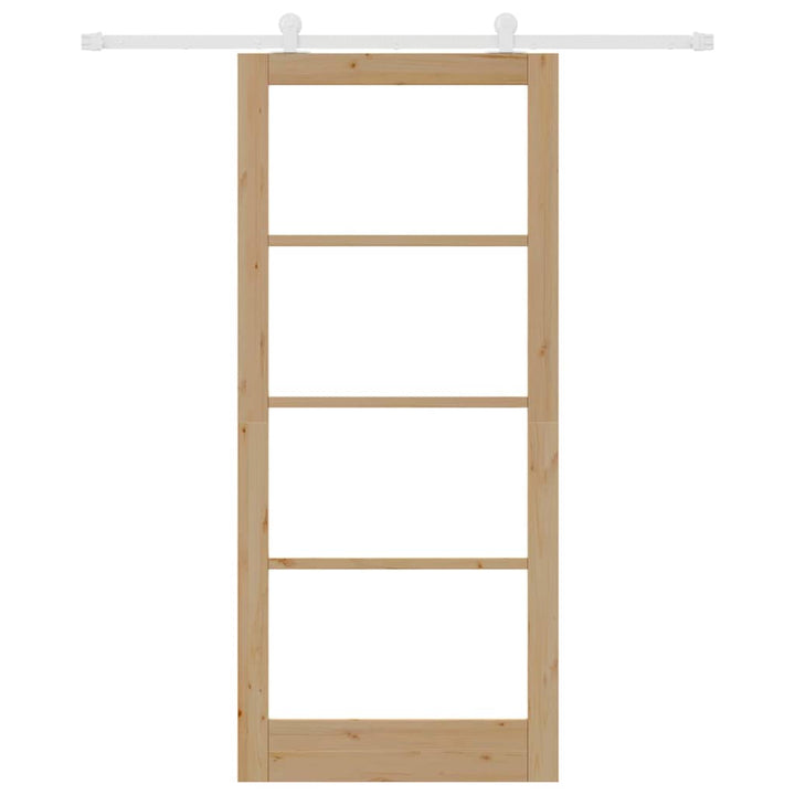 Skydedør ORKDAL 93 x 211 cm Massivt fyrretræ og glas