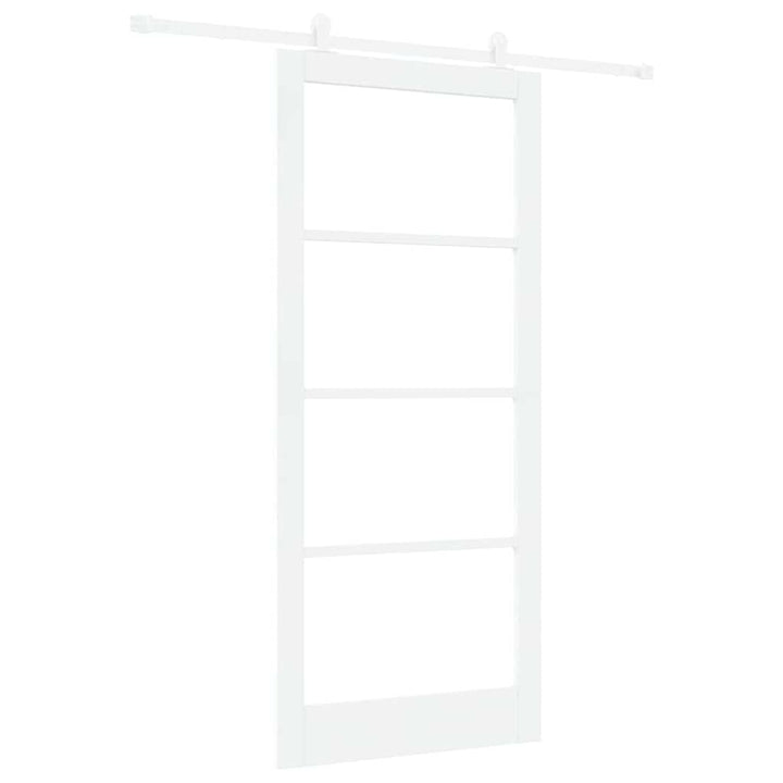 Skydedør ORKDAL Hvid 93 x 211 cm Massivt fyrretræ og glas