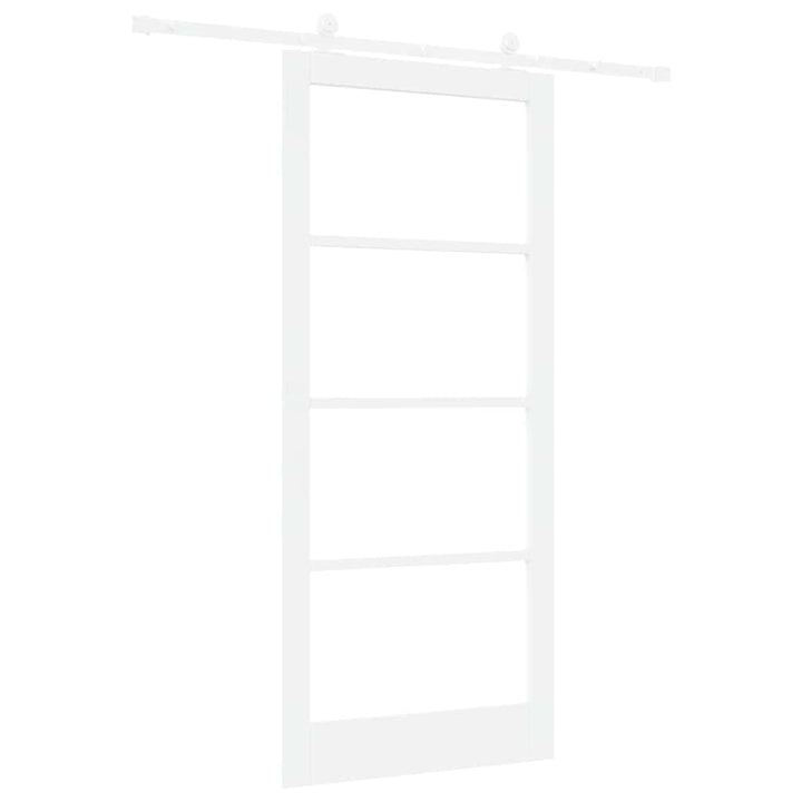 Skydedør ORKDAL Hvid 93 x 211 cm Massivt fyrretræ og glas