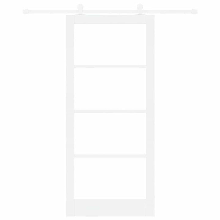 Skydedør ORKDAL Hvid 93 x 211 cm Massivt fyrretræ og glas