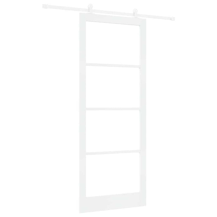Skydedør ORKDAL Hvid 93 x 232 cm Massivt fyrretræ og glas