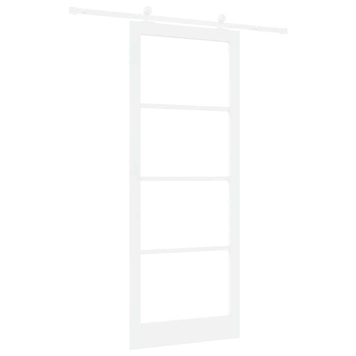 Skydedør ORKDAL Hvid 93 x 232 cm Massivt fyrretræ og glas