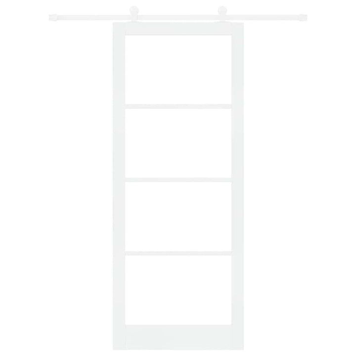 Skydedør ORKDAL Hvid 93 x 232 cm Massivt fyrretræ og glas