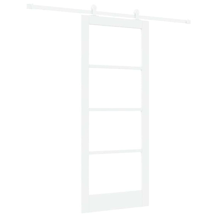 Skydedør ORKDAL Hvid 83 x 202 cm Massivt fyrretræ og glas