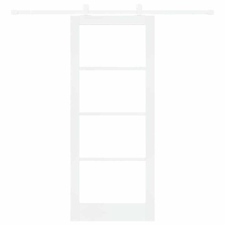 Skydedør ORKDAL Hvid 83 x 202 cm Massivt fyrretræ og glas