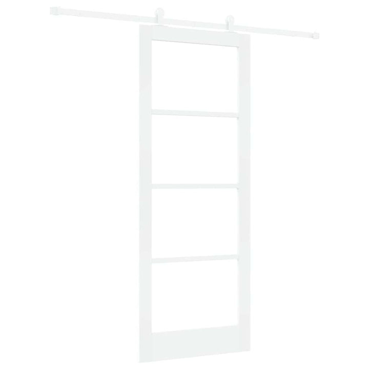 Skydedør ORKDAL Hvid 83 x 211 cm Massivt fyrretræ og glas