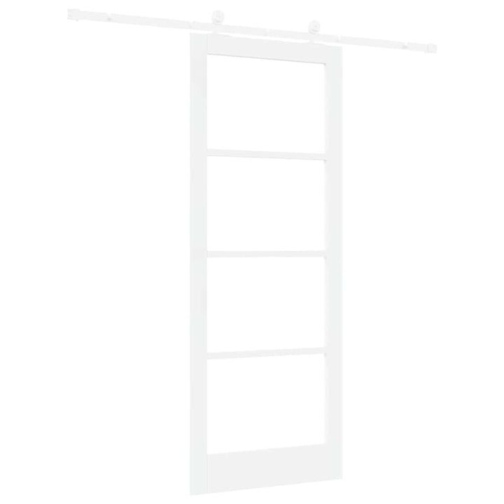 Skydedør ORKDAL Hvid 83 x 211 cm Massivt fyrretræ og glas